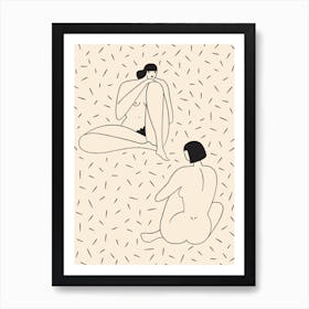 Conversation Line Art Print