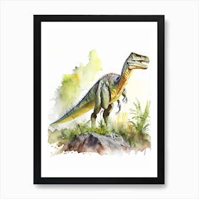 Herrerasaurus Watercolour Dinosaur Art Print