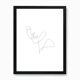 Portrait Of A Woman.Scandinavian wall art Art Print