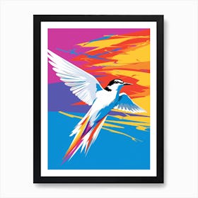 Andy Warhol Style Bird Common Tern 1 Art Print