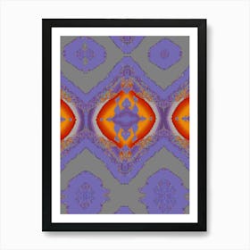 Purple And Orange Abstract Art Print