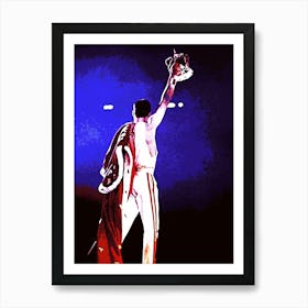 Freddie Mercury queen band music 1 Art Print