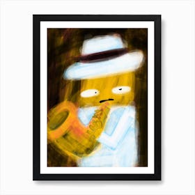 Saxophone Player Art Print