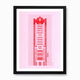 Kimo Red On Pink Risograph Art Print