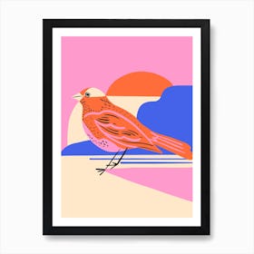 Modern Beach Bird Art Print