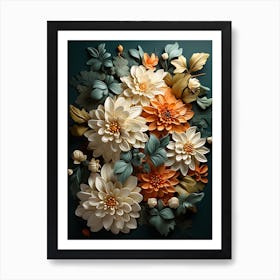 Paper Flowers 3 Art Print