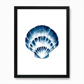 Blue Seashell Art Print