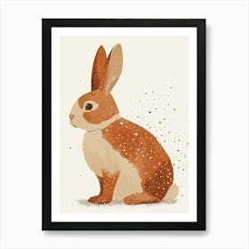 Rex Rabbit Nursery Illustration 4 Art Print