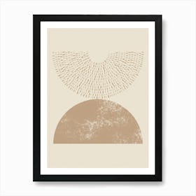 boho abstract Sun And Moon Art Print