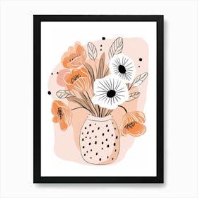 Floral Bouquet In A Vase Poster