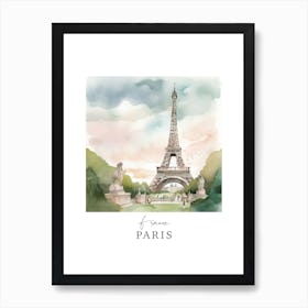 France, Paris Storybook 7 Travel Poster Watercolour Art Print