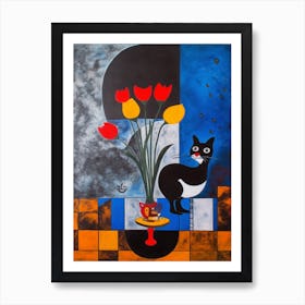 Crocus With A Cat 1 Surreal Joan Miro Style  Poster