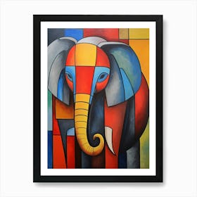 Elephant Abstract Pop Art 6 Art Print