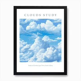 Study Of Clouds Cape Town, South Africa 2 Art Print