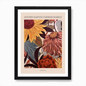 Fall Botanicals Dahlia 1 Poster Art Print