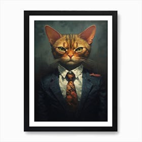 Gangster Cat Singapura Art Print