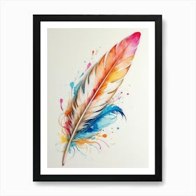 Feather Painting Art Print