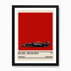 Red Bull Rb19 Honda Rbpt Oracle F1 Winner Azerbaijan Gp 2023 Sergio Perez Art Print