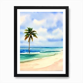 South Beach, Miami, Florida Watercolour Art Print