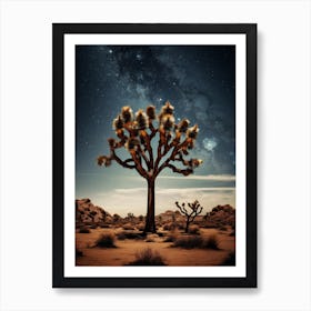  Photograph Of A Joshua Tree With Starry Sky 2 Art Print