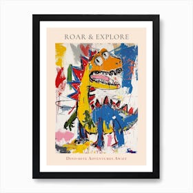 Graffiti Paint Dinosaur Poster Art Print