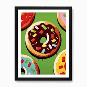 Fun Donuts Illustration 2 Art Print