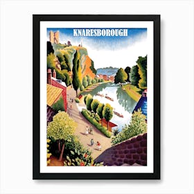 Knaresborough Spa Town On The River Nidd In North Yorkshire, England Art Print