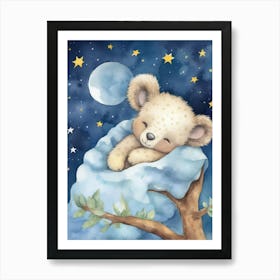 Baby Koala 1 Sleeping In The Clouds Art Print