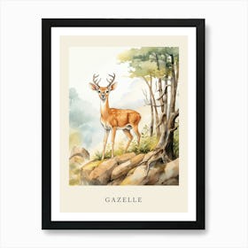 Beatrix Potter Inspired  Animal Watercolour Gazelle 3 Art Print