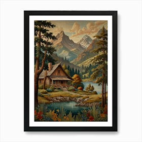 Cabin In The Woods Art Print