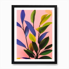 Burle Marx Philodendron Colourful Illustration Plant Art Print