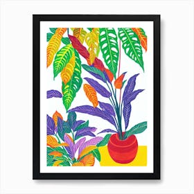 Croton Eclectic Boho Art Print