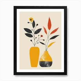 Two Vases With Flowers 7 Art Print