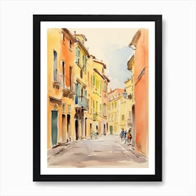 Modena, Italy Watercolour Streets 3 Art Print