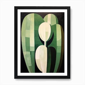 Modern Abstract Cactus Painting Carnegiea Gigantea Cactus 2 Art Print