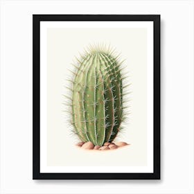 Ferocactus Cactus Marker Art 1 Art Print