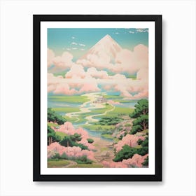 Mount Gassan In Yamagata, Japanese Landscape 1 Art Print