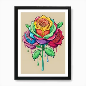 Colorful Roses Art Print