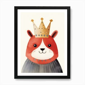 Little Red Panda 1 Wearing A Crown Art Print