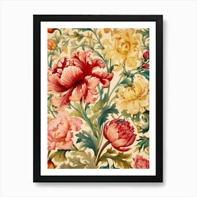 Floral Wallpaper Pattern 1 Art Print