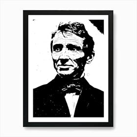 Charles Goodyear Man Black In White Art Print