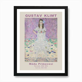 Mäda Primavesi Gustav Klimt Malerei, pastel Klimt Typografie Poster