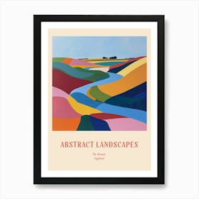 Colourful Abstract The Broads England 1 Poster Art Print