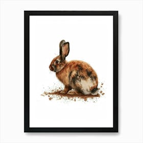 Polish Rex Rabbit Nursery Illustration 2 Art Print