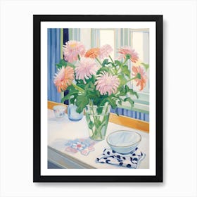 A Vase With Chrysanthemum, Flower Bouquet 3 Art Print