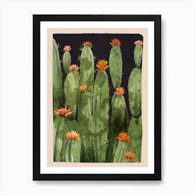 Blooming Cactus 2 Art Print