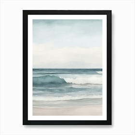 Minimalist Coastal Beach Sea Watercolour 2 Art Print