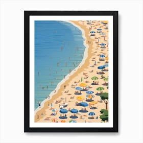 Ipanema Beach, Brazil, Graphic Illustration 2 Art Print