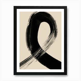 Black Strokes No 26 1 Art Print