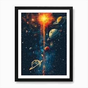 Planets In Space 9 Art Print